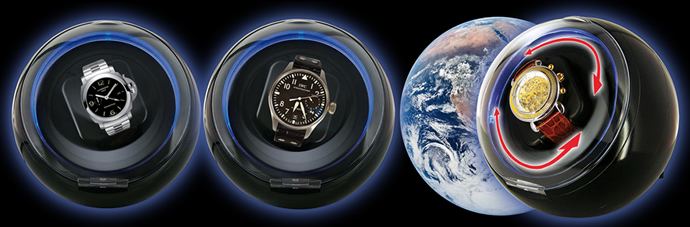 WatchGlobe® Watchwinder, Uw automatische horloge geeft altijd de juiste tijd aan, zelfs als u hem niet draagt!