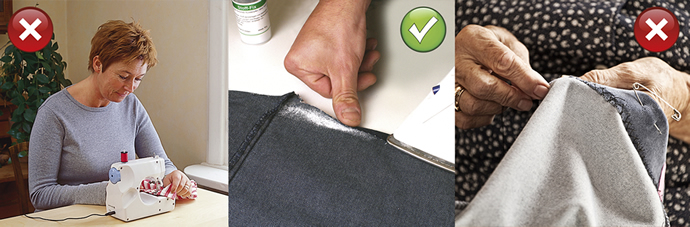 TextilFix®, outlet, Met TextilFix® herstelt u super snel uw kleding zonder naald en draad