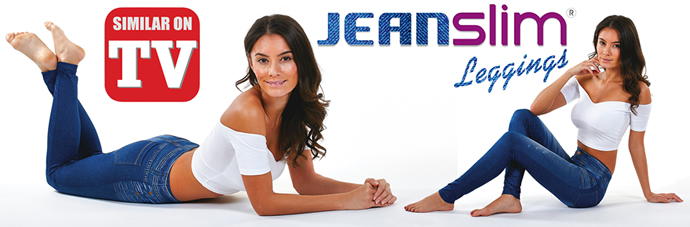 JeanSlim® set van 3, similar on TV, Deze JeanSlim® zien er uit als designer jeans, maar voelen als leggings
