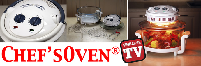 Chef'sOven®, Met deze professionele convectie oven kookt u tot 3 keer sneller dan met hete lucht!